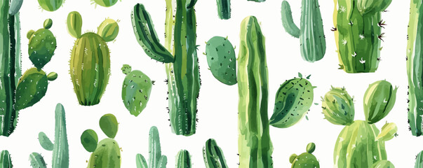 Cactus pattern. vector simple illustration