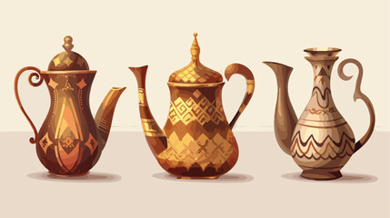 Arabic tea or coffee pot with traditional ornament