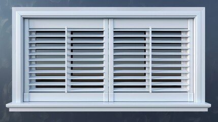 Isolated 3D rendering of realistic blind rolls. Roller louver frame set for home interior. Tan venetian coverings shade illustration.