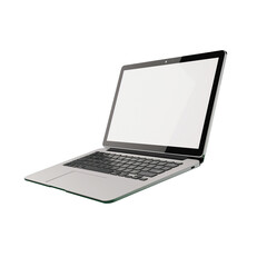 Floating Laptop Mockup With Blank Screen in Minimal Style
