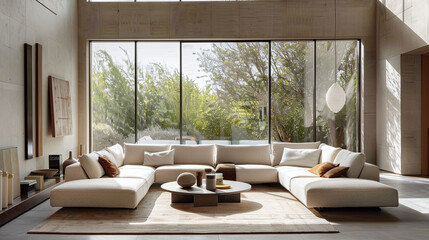 Fototapeta premium modern interior design of living room