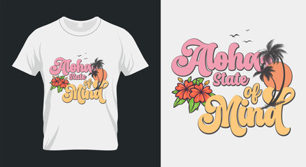 Vintage Summer Beach Sublimation, Aloha State of Mind