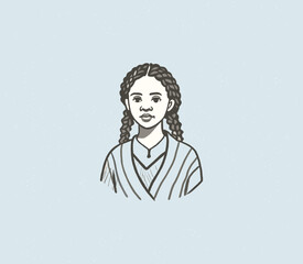 Infuse your designs with a delightfully artistic touch using our Girl Vector Illustration with Pencil Effect. Charming linework captures a whimsical, hand-drawn aesthetic with timeless appeal.