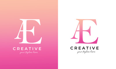 ae logo or ae letter logo  design