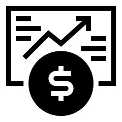 Financial growth solid icon UI