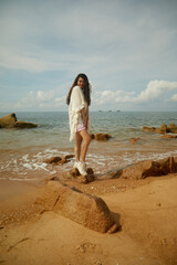 Person standing on the beach in Vietnam