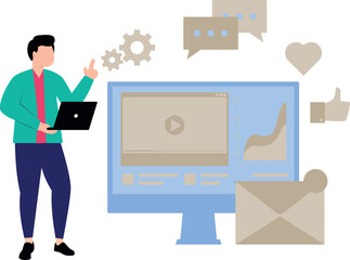 The boy is working on management.