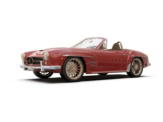 Old School Vintage&nbsp;Classic Red Racing Coupe&nbsp;Cabriolet Car