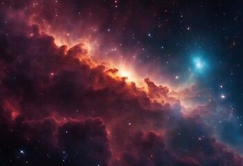 Obraz premium Colorful space Spiral galaxy cloud nebula. Stary night cosmos. Universe science astronomy. Generative AI