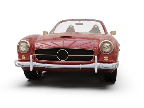 Old School Vintage&nbsp;Classic Red Racing Coupe&nbsp;Cabriolet Car