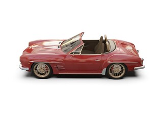 Fototapeta premium Old School Vintage&nbsp;Classic Red Racing Coupe&nbsp;Cabriolet Car