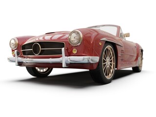 Old School Vintage&nbsp;Classic Red Racing Coupe&nbsp;Cabriolet Car