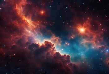 Obraz premium Colorful space Spiral galaxy cloud nebula. Stary night cosmos. Universe science astronomy. Generative AI