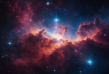 Colorful space Spiral galaxy cloud nebula. Stary night cosmos. Universe science astronomy. Generative AI
