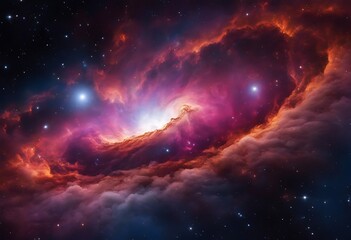 Obraz premium Colorful space Spiral galaxy cloud nebula. Stary night cosmos. Universe science astronomy. Generative AI