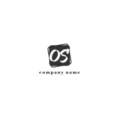 OS Letter brush logo brand company trend elegant