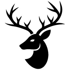 Silhouette simple du logo du cerf