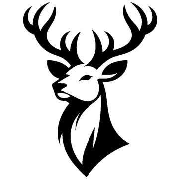 Silhouette simple du logo du cerf