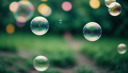 Naklejka premium Bubble in the air surreal