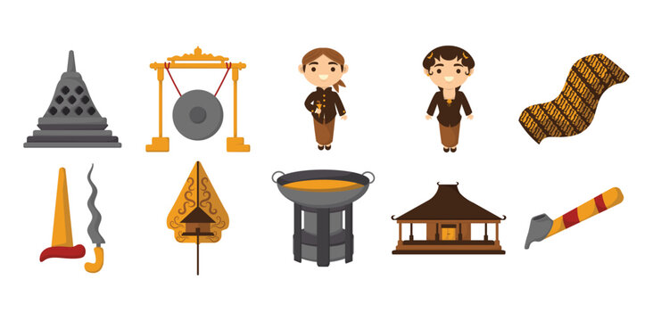 Javanese Culture Vector Set