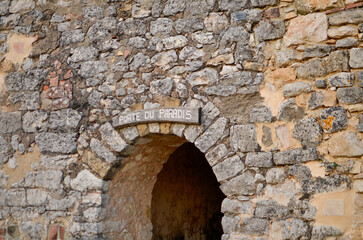 French old houses in P&eacute;rigord with a romantic passage