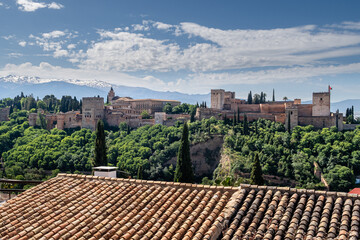 The Alhambra of Granada and the Palace of Charles V. World Heritage Site. Asset of Cultural...
