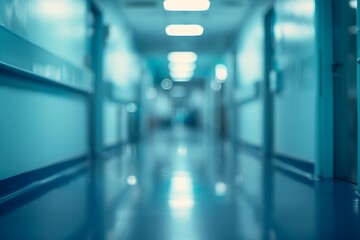 Abstract blur hospital corridor defocused Medical background