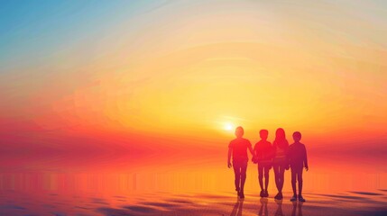 Fototapeta premium Friendsgip day, friends love together smiling, freedom funny relationship trust, cheerful kids youth celebration.