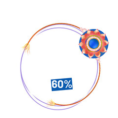 Happy Rakhi Sale Poster Design with Special Offer on Png Background.