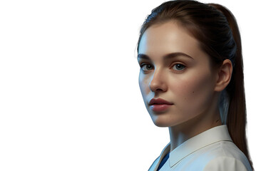 Beautiful Girl face PNG for banners and posters AI genarated