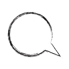 Speech bubble with brush stroke isolated on white background. Vector illustration. EPS 10