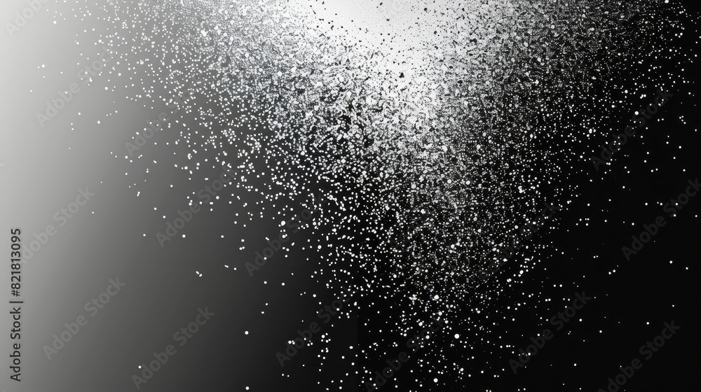 Poster modern illustration of halftone speckle diffuse gradation. noisy powder faded shadow. gradient backg