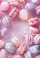 Obraz premium マカロンの背景