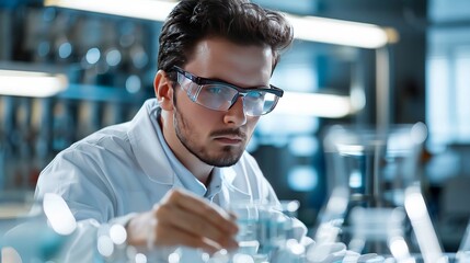 Chemical Engineer in a Lab