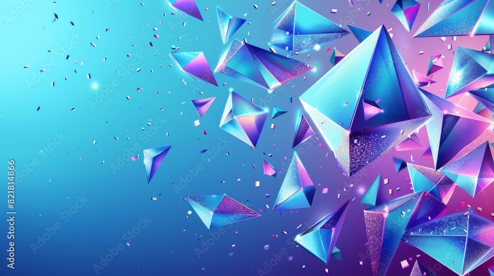 Poster design element with geometric triangles. background.