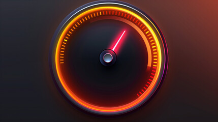 speedometer on black