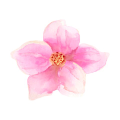 Naklejka premium Beautiful bouquet of watercolor flowers and leaves. Watercolor floral element