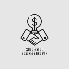 Vector graphic of handshake icon, illustration sign and symbol for business agreements and partnerships