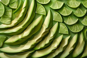 Sliced Avocado Patterns - The Art of Healthy Food Arrangement 