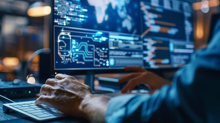 Electrical Engineer Designing Circuits