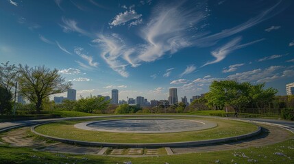 the parking lot of the local public library (EBPL) is empty except for a kid practicing