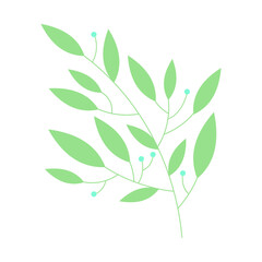 Organic leaves for template creation elements