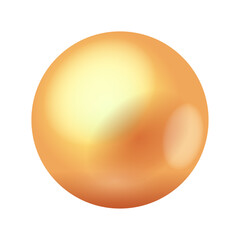 Illustration of yellow sphere isolated on white background