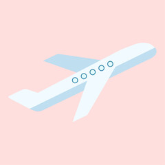 Airplane flying transport icon isolated
