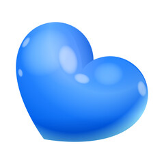 Realistic heart shape balloon on a white background
