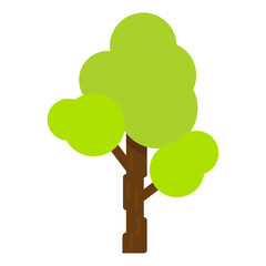 Trees  hand drawn style on white background