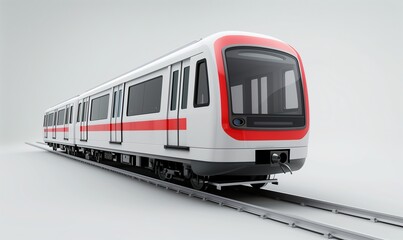 Treno, Metropolitana, Vagone. Su sfondo bianco.