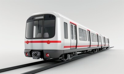 Fototapeta premium Treno, Metropolitana, Vagone. Su sfondo bianco.