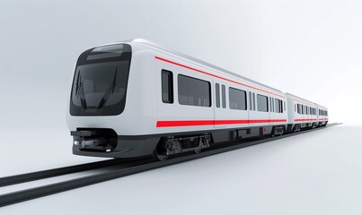 Naklejka premium Treno, Metropolitana, Vagone. Su sfondo bianco.