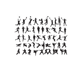 Sport and Activity Silhouettes, art vector design